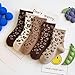 Nanmuir Toddler Boys Girls Spotted Leopard Ankle Socks Kids Polka Dots Cotton Casual Fashion Crew Socks