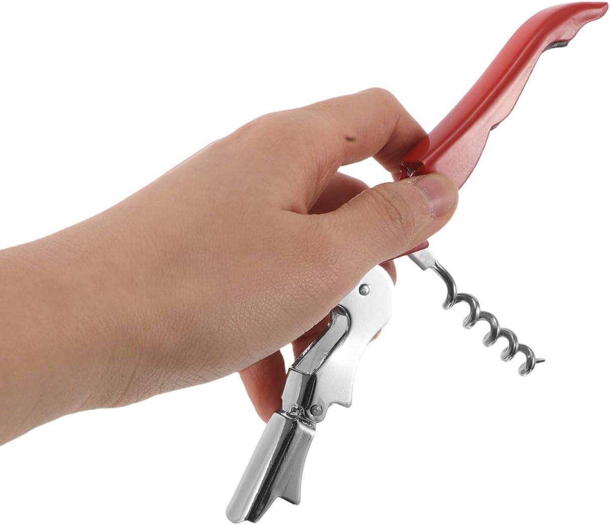 KICHOUSE 2pcs Stainless Steel Waiter Corkscrew Wine Opener with Effortless Opening and Compact Design, Red Wine Bottle Opener for Beverage and Parties, Manual Bartender Tool