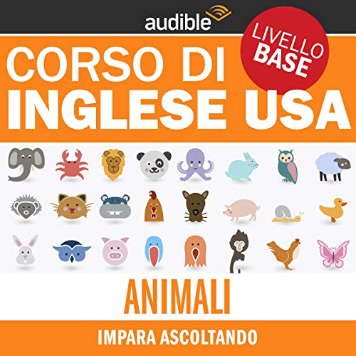 Diseño de la portada del título Animali (Impara ascoltando)