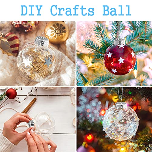 12 Pack Clear Plastic Christmas Ornaments Balls,2.36 Inch Ornament Discs,Round Clear Plastic Fillable Ornament Christmas Ball For Crafts,Christmas,Wedding,Party,Home Decor,Christmas Tree Baubles（60Mm） #TOP1