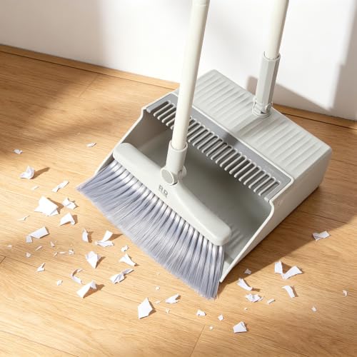 Miniatura 14 de Juego De Escoba Y Recogedor Para Hogar, Cocina, Oficina, Vestíbulo, Suelo, Interior Y Exterior, Con Mango Largo De 40.94 50 Pulgadas