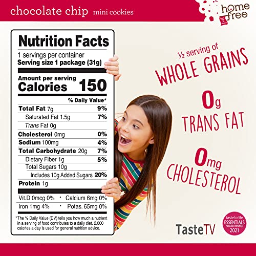 Homefree Mini Chocolate Chip Cookies, Gluten Free, Nut Free, Vegan, School Safe And Allergy Friendly Snack, 5 Oz. Box (Pack Of 1) #TOP3