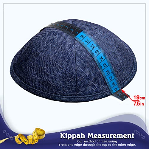 Image of Pack of 5-Pcs - Hq Satin /Linen /Velvet /Raw Silk /Suede Kippah for Men, Yamaka Hat Designed in Israel - Kippot Bulk