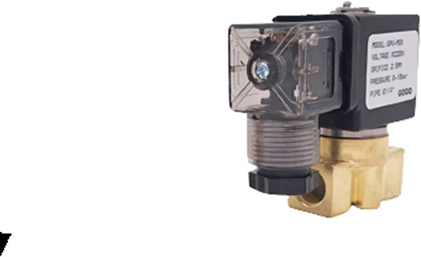 IEUMJNAT Solenoid Valve 0bar Low Pressure Start G1/4inch Orifice 4mm/5mm/6mm 12V 24V DC220V Normal Close 2way Brass Useful