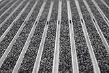 Tapis d'entréee encastrable aluminium 10R + cadre de 13 mm - 80cm x 50cm - Anthracite