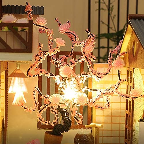 DIY Puppenhaus DIY Holz Miniatur-Puppenhaus Kit Luxuriöse japanische Innenhof Gebäude Bausatz Heimdekoration Weihnachten – Bild 6