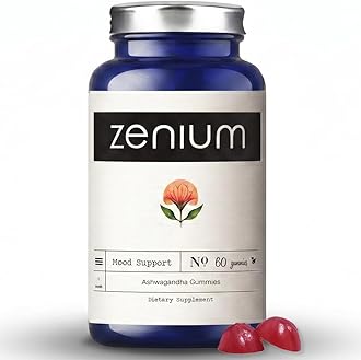 - Zenium - Ashwagandha High Potency Gummies of KSM 66 | Mango Flavored | Relieve, Tension, Worry, Nervousness, & Irritability | Calm The Mind & Body | Ayurvedic | Natural Relief Supplement | 60 Count