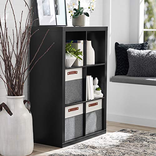 Better Homes And Gardens 4-Cube Organizer Storage Bookcase Bookshelf (4, White) (Solid Black, 6 Cube) #TOP1