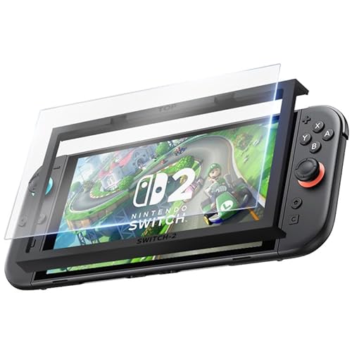 【COLORFUL】 Nintendo Switch 2 ガラスフィルム 2025 【2枚セット】Switch 2 マット さらさら フィルム 強化ガラス 全面保護 Switch2 保護フィルム アンチグレア スイッチ2 対応 液晶保護 旭硝子製 指紋防止