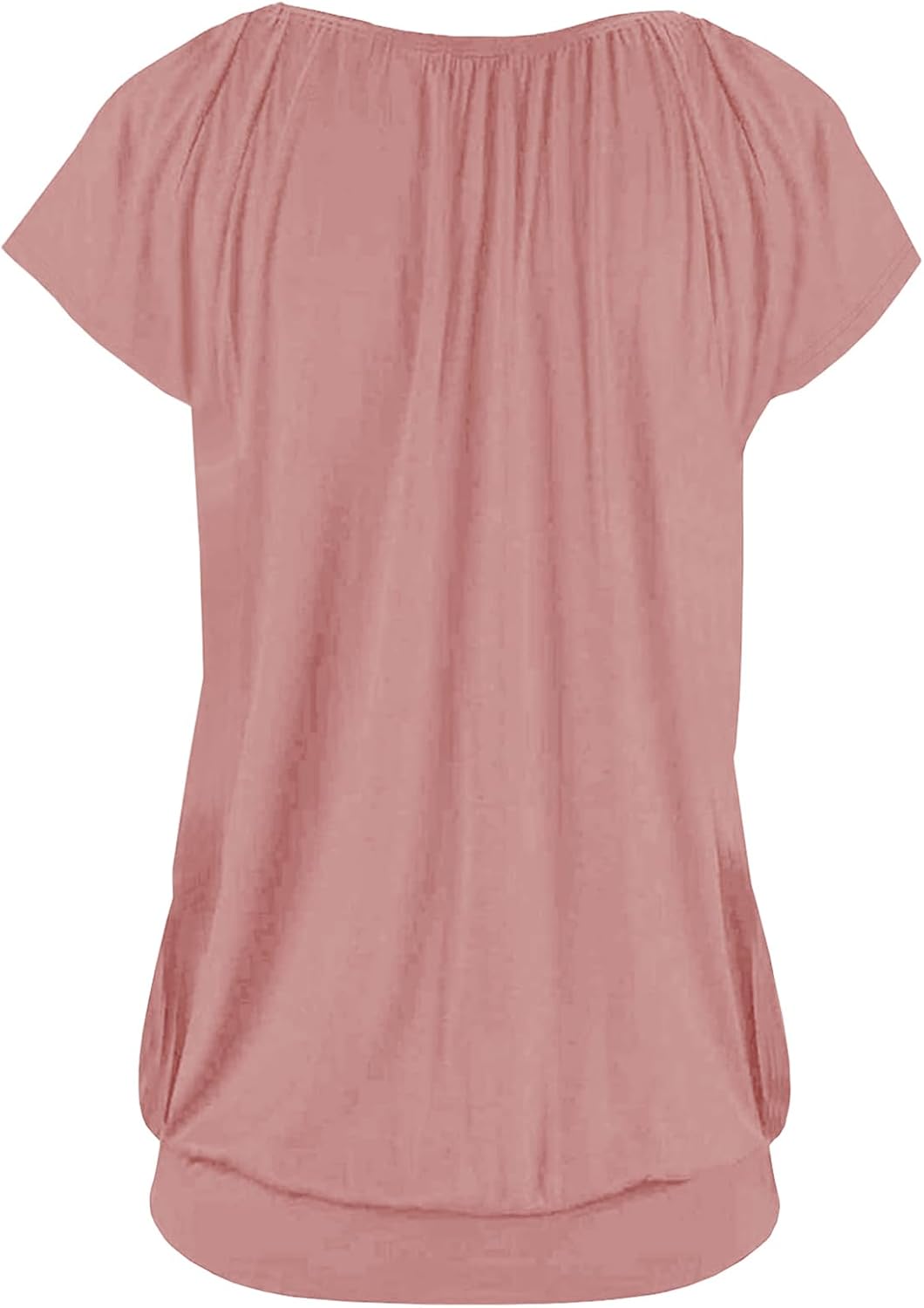 Hongqizo Womens V Neck T Shirts Cap Sleeve Summer Casual Shirts Banded-Bottom Loose Fit Basic Tops - Image 5