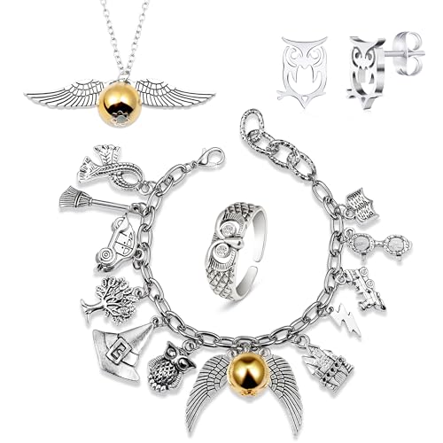 Fancy Space Wizardry Themed Handmade Charm Bracelet Set – Adjustable Jewelry, Birthday Gift for Kids, Girls, Women