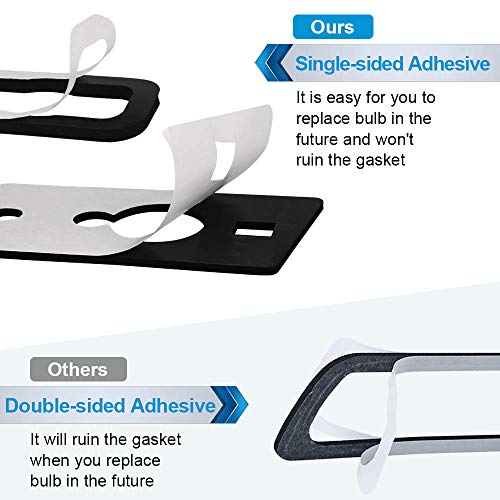 Mbuydiy Cab Marker Roof Lights Gasket Seal Compatible With 2003-2009 Hummer H2 Center Corner Set, Single-Sided Adhesive #TOP2