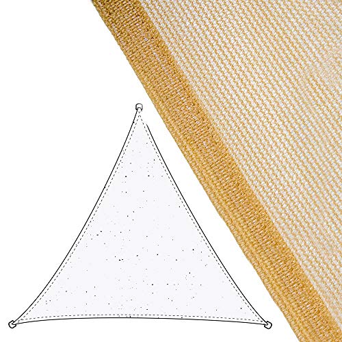 Ldk Garden Toldo Vela Beige de Polietileno para jardín 5 X 5 X 5 m, Crudo