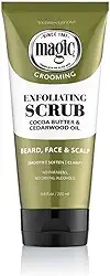 SoftSheen - Esfoliante facial masculino Carson Magic, suaviza, suaviza e clareia, com manteiga de cacau e óleo de cedro para barba, pele e couro cabeludo, 198 ml