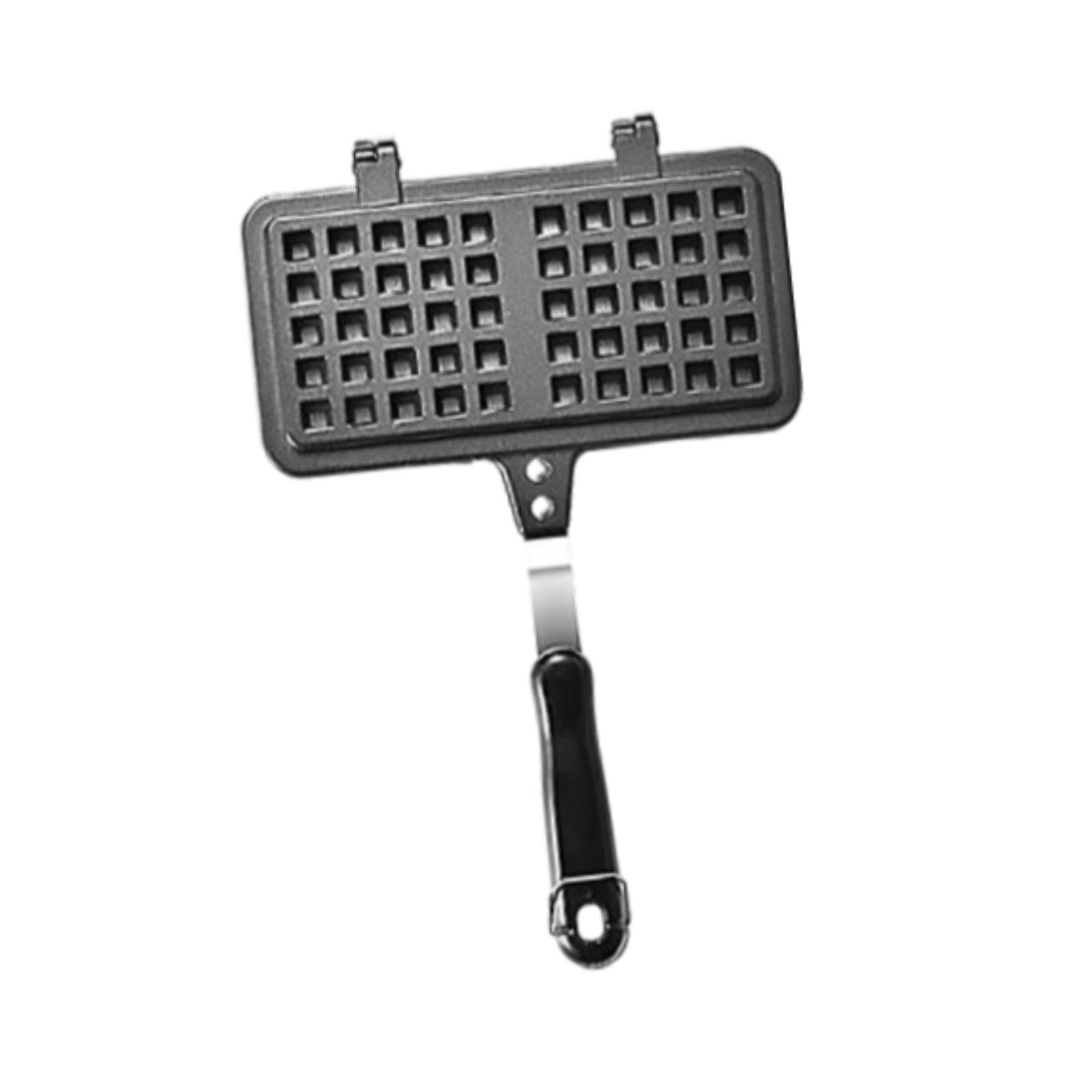 Sharplace Gaufrier en fonte, gaufrier, outil de cuisson antiadhésif, poêle à gaufres, gaufrier de camping pour cuisinières de cuisine, cuisson de crêpes