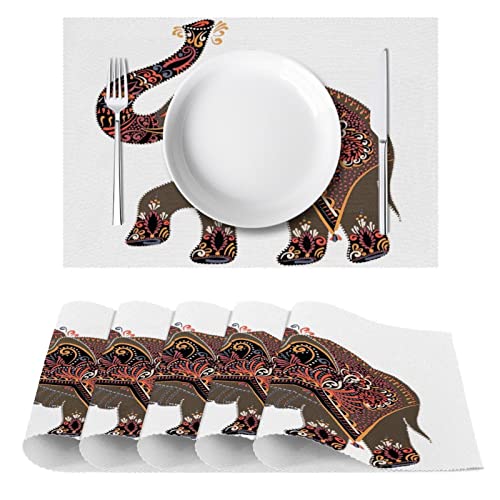 Sets de table motif éléphant pour une décoration de salle à manger - 3