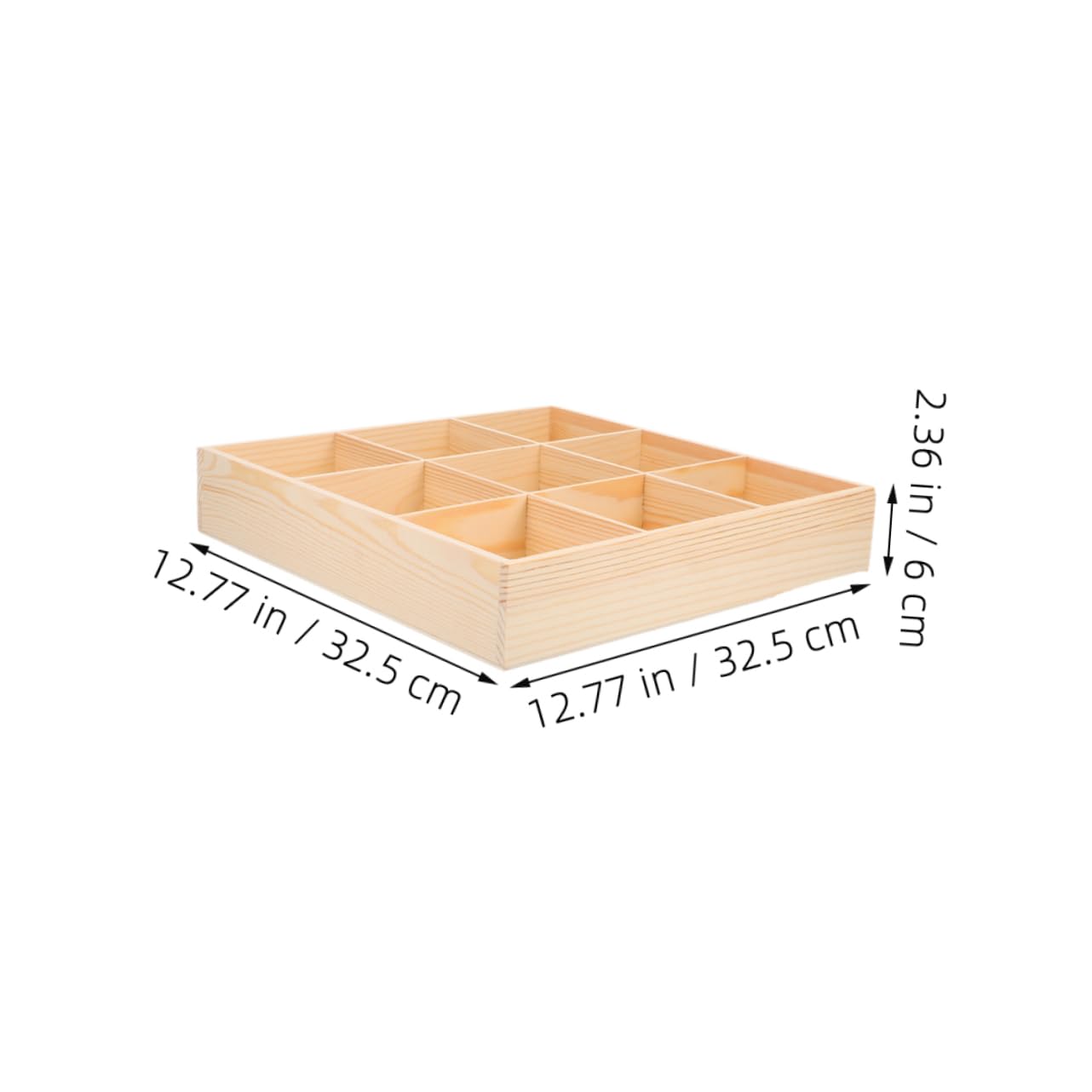 OUNONA 2 Stück Schubladenorganizer Aus Holz 9-fächer Sockenorganizer Für Kleinteile Kompakte Aufbewahrungsbox Für Unterwäsche Und Krawatten Im Kleiderschrank