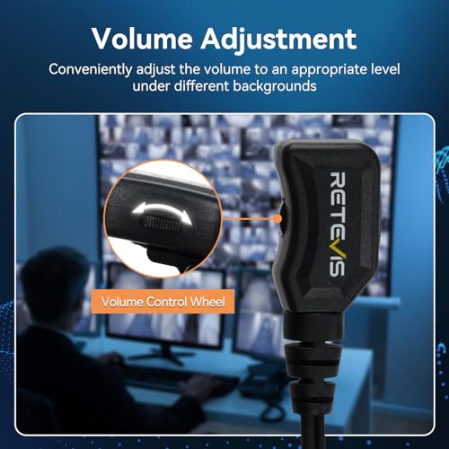 Retevis Walkie Talkie Earpiece, 2 Pin Radio Headset - Image 4