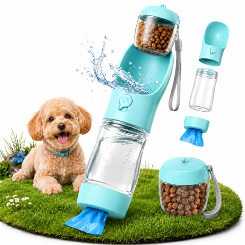 Hund Trinkflasche für unterwegs 3 in 1, 350 ml...