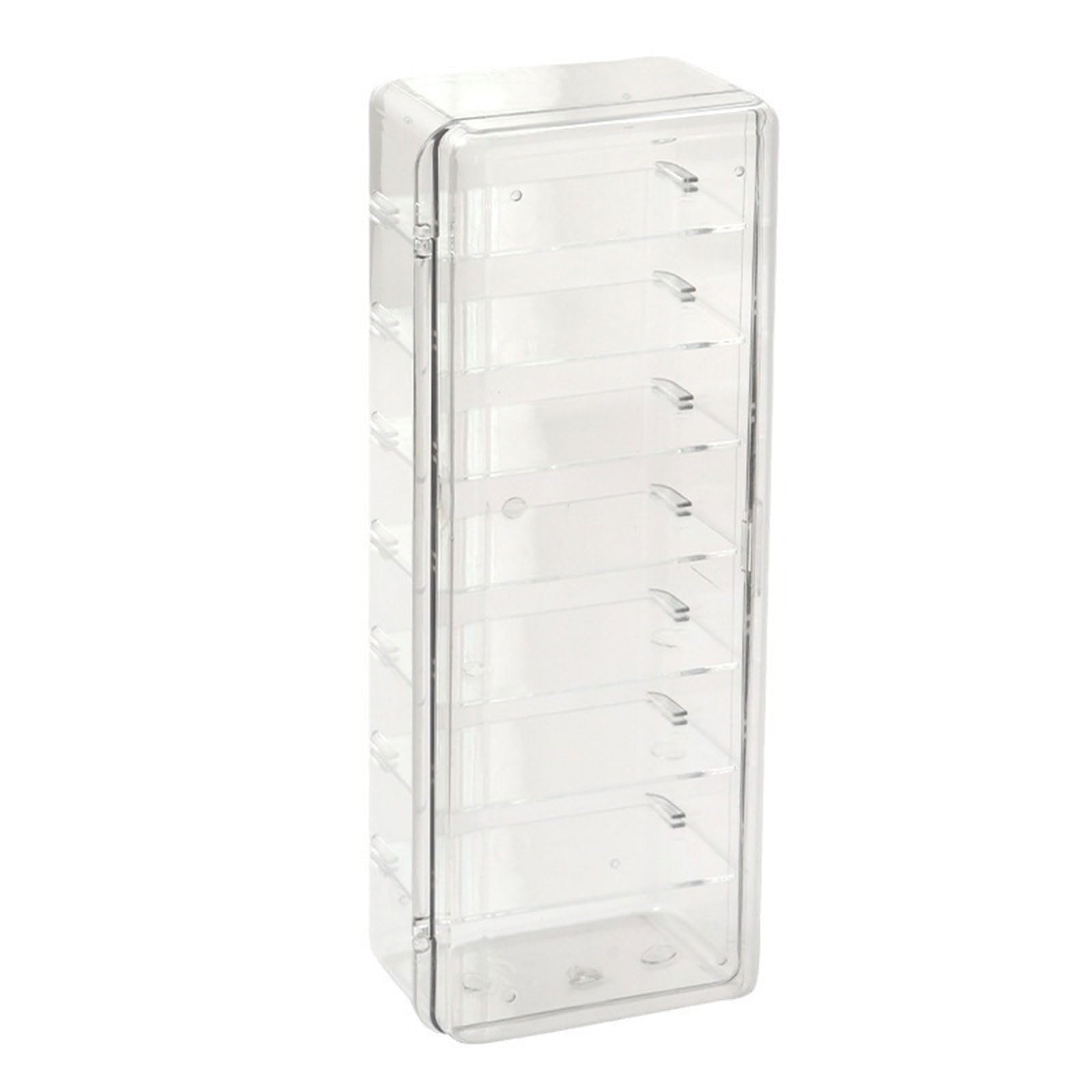 ZBIianxer Clear Collectible Storage Box with Thickened Base and Side Ideal for Miniature Figures and Desk Organizing Stackable Chance Box Container