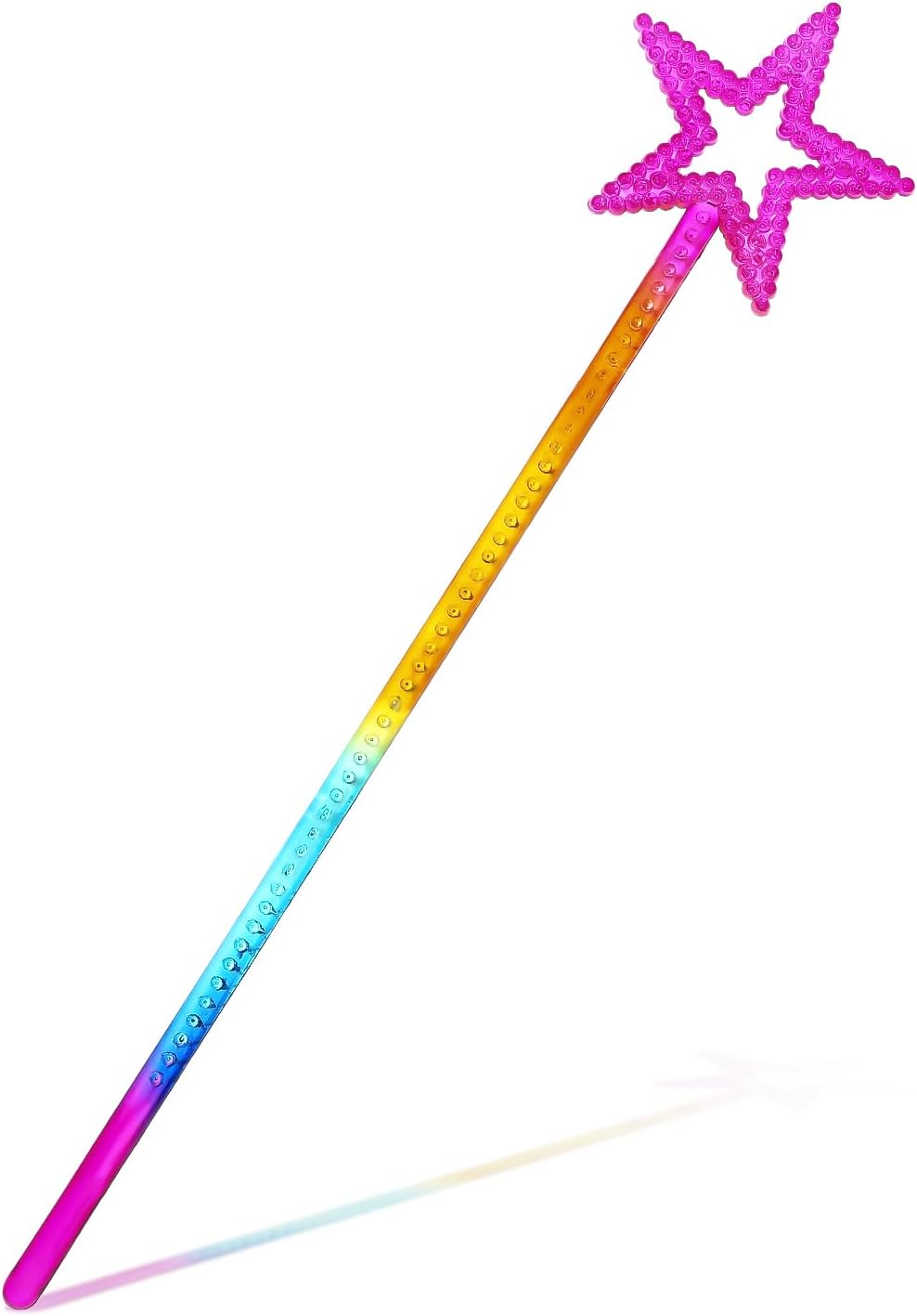 Abeillo Fairy Wand, Colorful Angel Magic Wands for Kids, Glitter Flower Girl Wand for Weddings, Sparkle Star Princess Wand, Fairy Party Supplies for Girls, Halloween