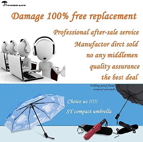 SY COMPACT Windproof Umbrella Automatic Umbrellas Collapsible Compact Umbrella-Starry Sky