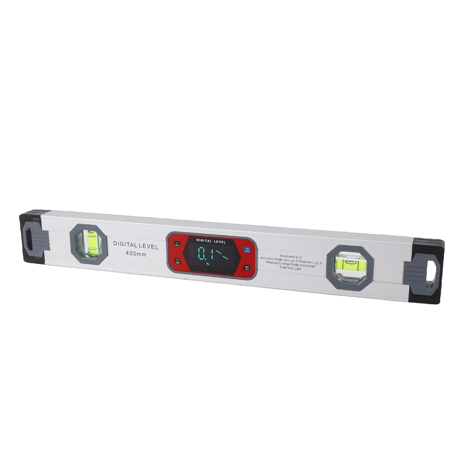 Bewinner Nivel Digital Medición de Doble Eje Pantalla LCD Base Magnética Nivel Electrónico y Transportador con Zumbador para Construcción de Carpintería, Buscador de ángulo de Resolución de 0,1° de