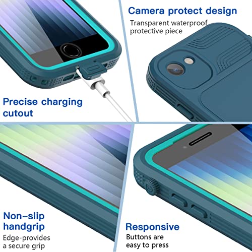 Image of AICase iPhone SE 2020 /SE 2022 /iPhone 7 /8 Waterproof Case, 4.7 inch 360 Dustproof and Shockproof, IP68 Full Body Protection Fully Sealed Underwater Protective Cove for iPhone 7 /8 /SE 2020 /SE 2022