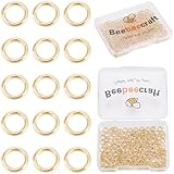 304 STAINLESS STEEL JUMP RINGS: The closed jump rings are made of 304 stainless steel, using ion plating process to give it a golden color. Stainless steel is harder and more durable than ordinary metal materials, with good bearing capacity, and it w...