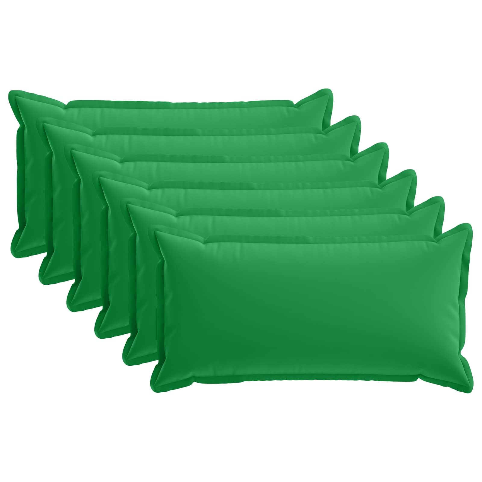 vidaXL Cushion Cover 6 pcs HOUTEN Green 40 x 70 cm Polyester