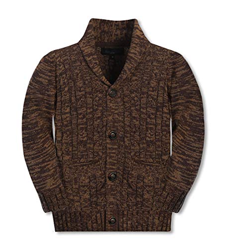 Gioberti Boy's 100% Cotton Knitted Shawl Collar Cardigan Sweater