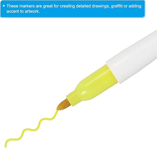 Miniatura 9 de PATIKIL Mini marcadores permanentes, paquete de 4 marcadores de pelota de golf con clip para llavero para oficina, reuniones, actividades al aire