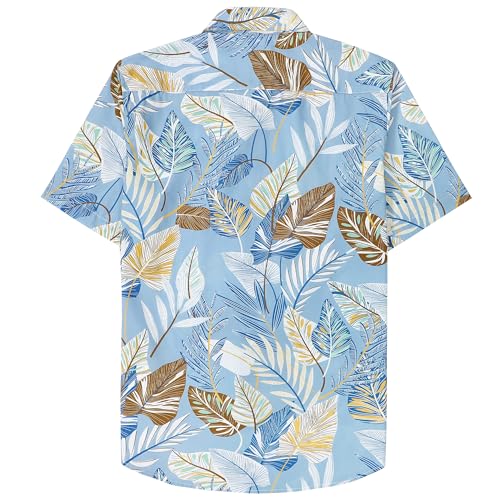 Dubinik® Hawaiian Shirt for Men Tropical Beach Shirt Mens Short Sleeve Button Down Shirts Aloha Shirt Print Casual Cool2