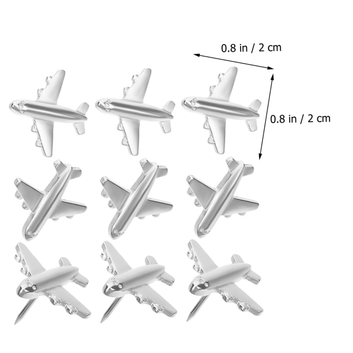 5 Sätze Metall Push Pin Flugzeugform Pinnwand Stecknadeln Kreative Büro Und Wohnaccessoires Für Karten Fotos Und Ankündigungen Einfach Zu Lagern Und Sicher Anwendung 30 Stück * 5
