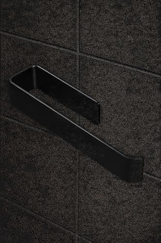 Alper Banyo Siyah Paslanmaz Çelik Lamalı Solo Havluluk, Hem Yapışkanlı Hem Montajlı Sistem, Banyo Askısı - Görsel 3
