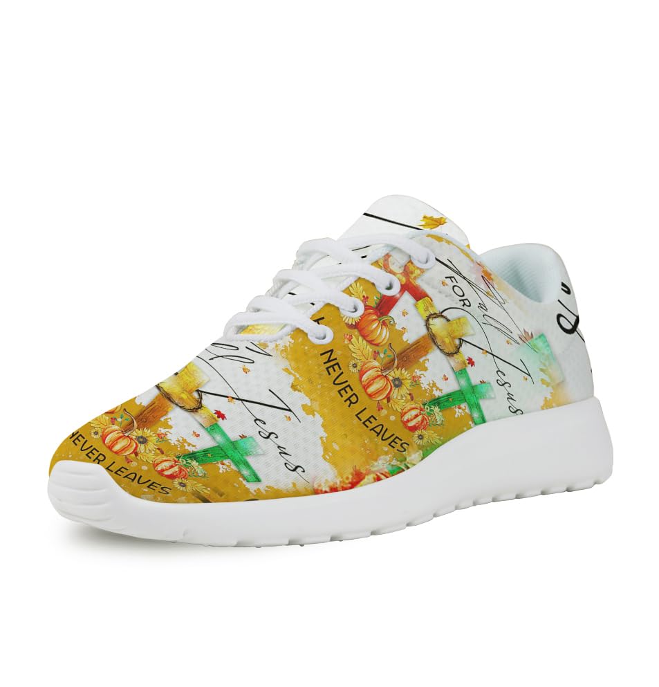 Fall for Jesus He Never Leaves Shoes for Women Men Trail Running Casual Fashion Sneakers Slip-on Tennis Shoes