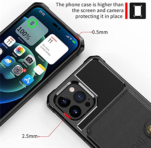 Étui iPhone 14 Pro Max avec porte-carte de crédit et protection antichoc - 6