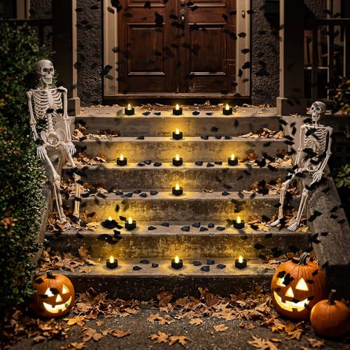 Image of Coume 6000 Pieces Artificial Rose Petal 72 Pieces LED Tealights Candle, Romantic Decorations Special Night Rose Petal Heart Candle for Valentines Wedding Anniversary Proposal Decor(Balck)