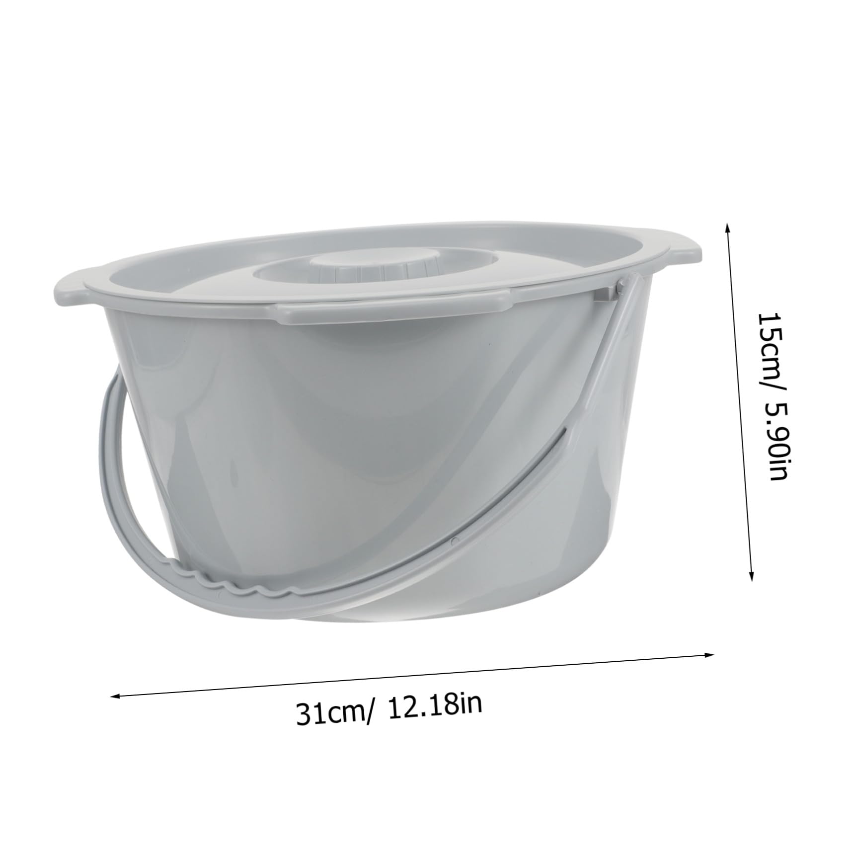 Sputacchiera per Anziani con Maniglia, Vaso da Notte Portatile in Plastica Resistente, Comodo Orinatoio Antiribaltamento per Donne Incinte e Adulti, per Uso Domestico