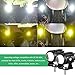 Fkewp 2 PCS Motorcycle LED Driving Fog Lights, 12W 12-80V White/Amber Motorcycle Spotlights with 2 ON-ON-OFF Switches, Waterproof Auxiliary Headlight for Cars Trucks Motorcycles