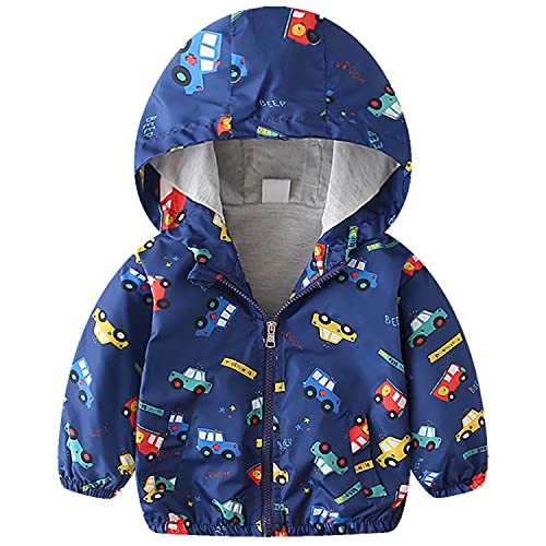 Eishow Toddler Baby Boys Girls Hooded Jacket Windbreaker Lightweight Dinosaur Print Coat Long Sleeve Windproof Trench Outwear #TOP28