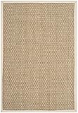 SAFAVIEH Area Rug 3x5 - Natural Fiber Collection - Natural & Ivory, Seagrass, Basketweave Pattern with Border (NF114J)
