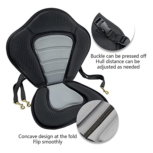 Coussin de kayak de luxe paddleboards siège dossier haut avec sangles et crochets - 5