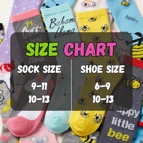 Image of Tipi Toe Women's Fun Patterned Dress Socks, 12-Pack Lightweight Colorful Crew Socks, Casual Novelty Assorted Designs