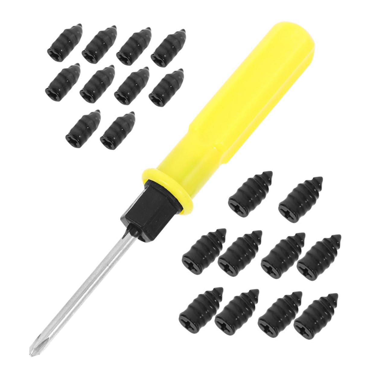 Mobestech 3sets Kit Di Riparazione Pneumatici Per Auto Con Viti Bulloni e Cacciavite Strumenti Per Riparazione Pneumatici Ottimale Per Emergenze e Manutenzione