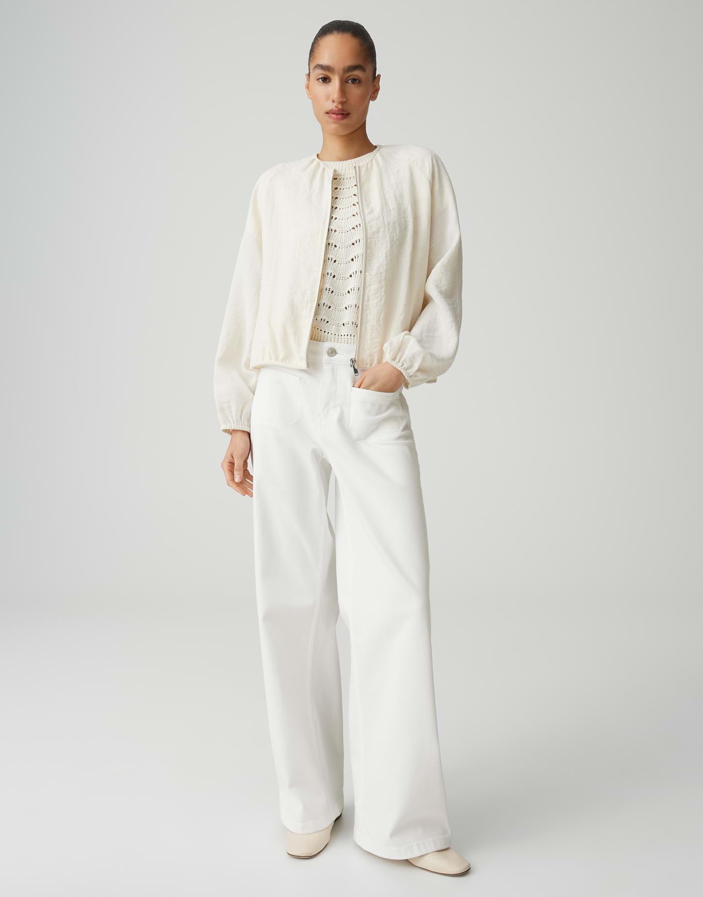 OPUS Damen Wide | MIVA URBAN Wide Leg Jeans aus BCI Cotton Mix Mid Rise