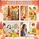Herbst Basteln Kinder, 12 Stück Herbst Bastelset Kinde, Herbstdeko Basteln Bastelvorlagen Herbst Fensterbilder Herbst Bastel, Kreativsets DIY Bastelset Blätter Deko Kinder Geschenk