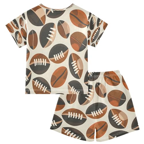 senya Short Sleeve Pajamas Sets Summer Cotton Sleepwear Sports Rugby2