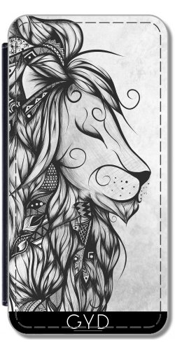 DesignedByIndependentArtists Flip Cover Case for LG G5 - Poetic Lion B & W by LouJah