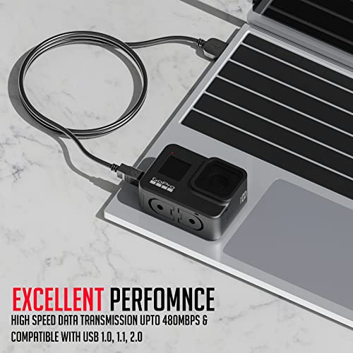 Lapster 5 pin mini usb cable, usb b cable,camera cable usb2.0 for External HDDS/Card Readers/Camera etc. 6 51 mVOWh30L